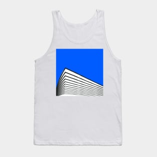 Geometric abstract blue skyline Tank Top